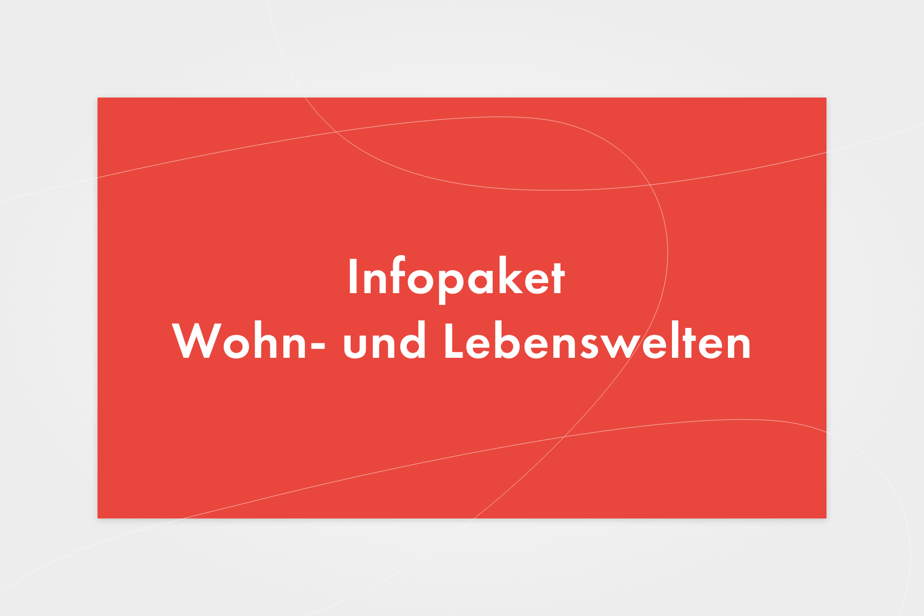 Sinus Infopaket Wohn- und Lebenswelten